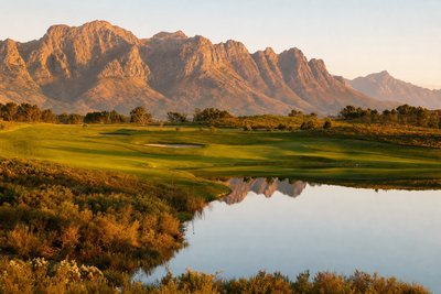 Arabella Golf Resort — Fairway mit Lagune im Hintergrund
